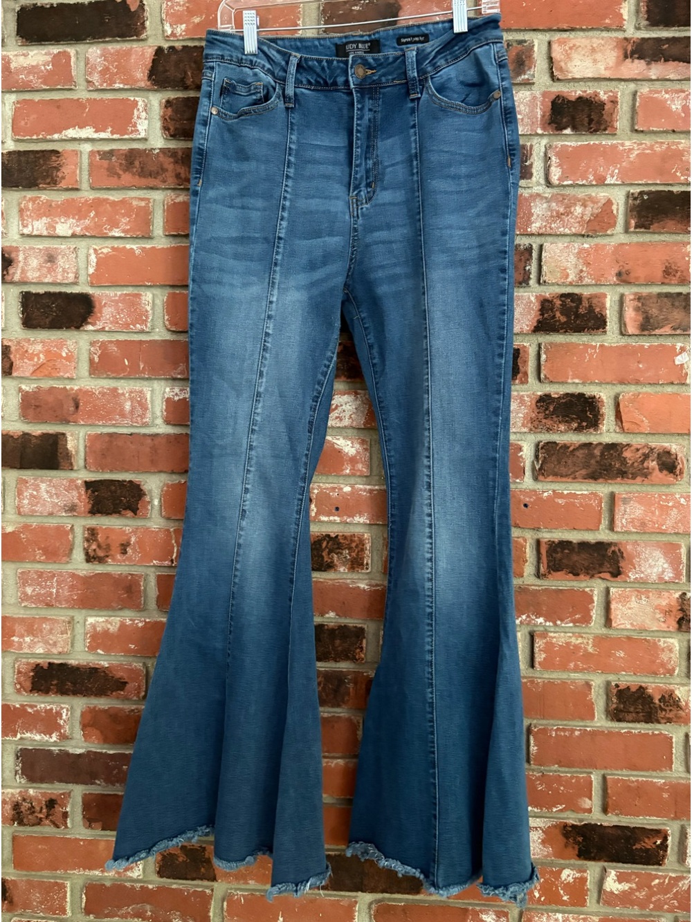 Judy Blue Super Flare Hippie BellBottom Festival Jeans Sz 30 - Picture 2 of 13